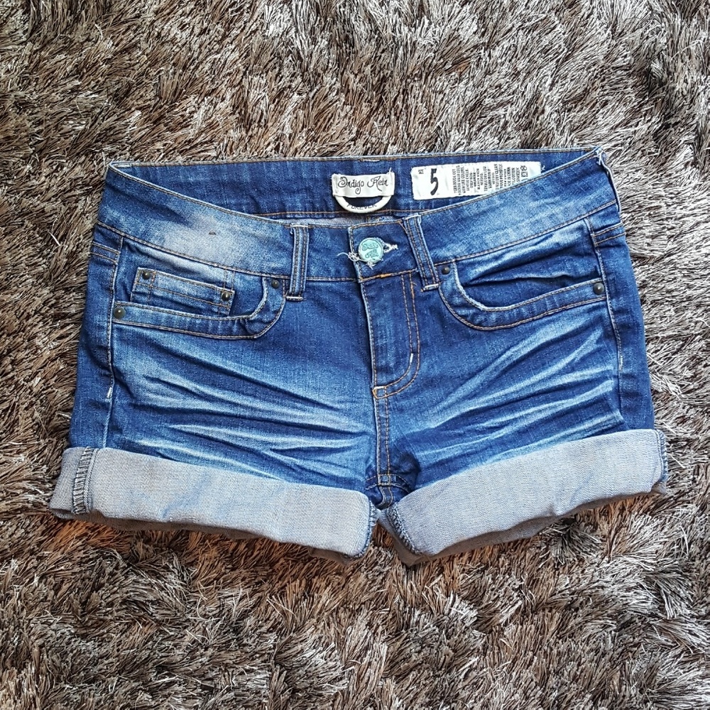 indigo rein denim shorts